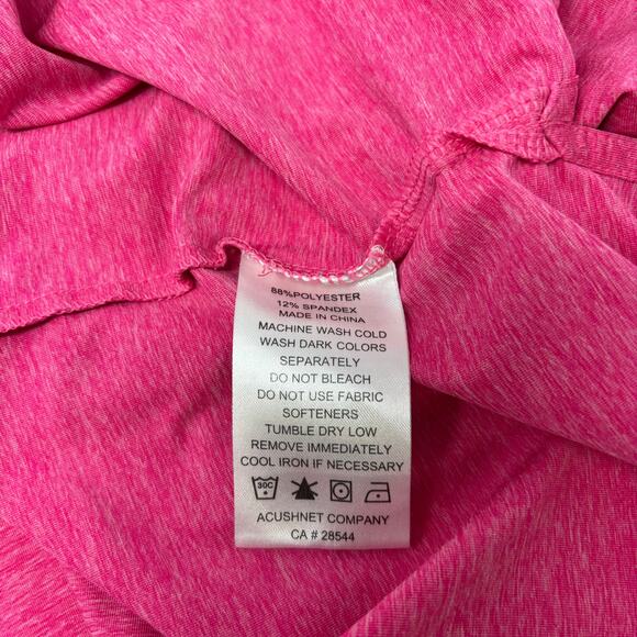 Footjoy Mens XL Solid Pink Short Sleeve Golf Polo Shirt - Picture 3 of 5